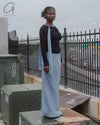 BASERANGE Linen Skirt Portugal BAS-SKDY-SL-SP25-TRUSS BLUE SKDY-SL-000